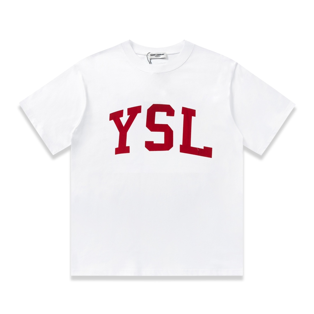YSL 다이렉트 스프레이 레터 슬로건 반팔 티셔츠(해외최상급)